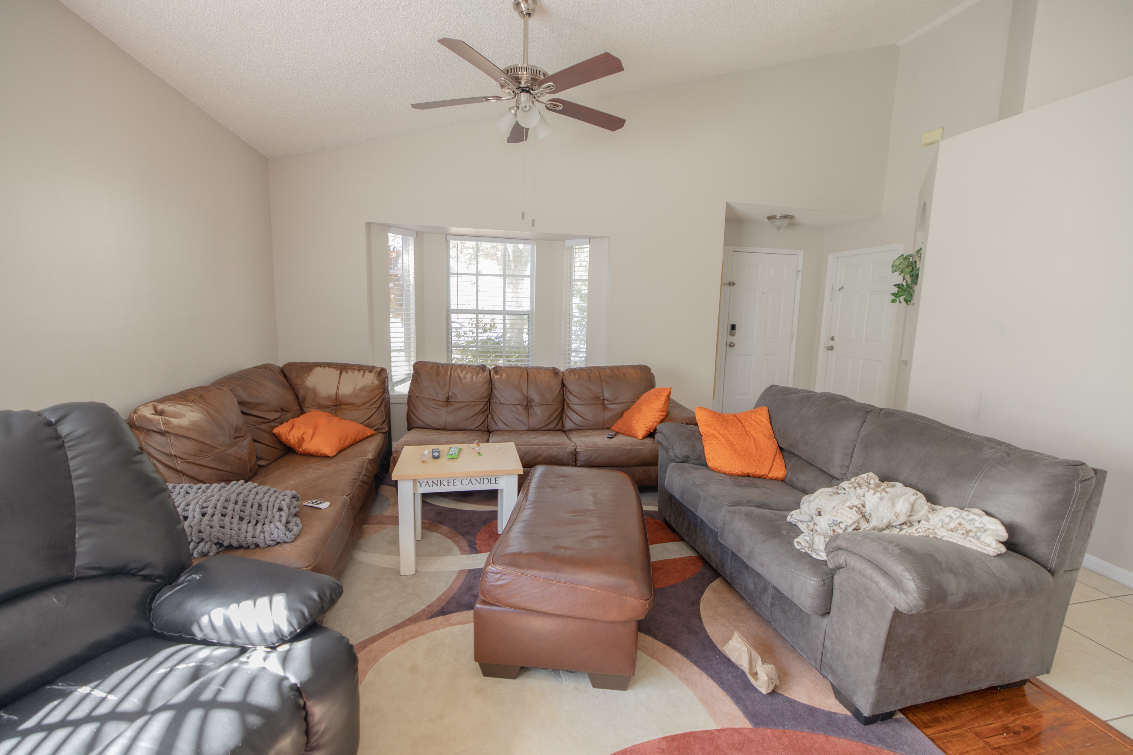 Living room before Blue Bunny deep clean