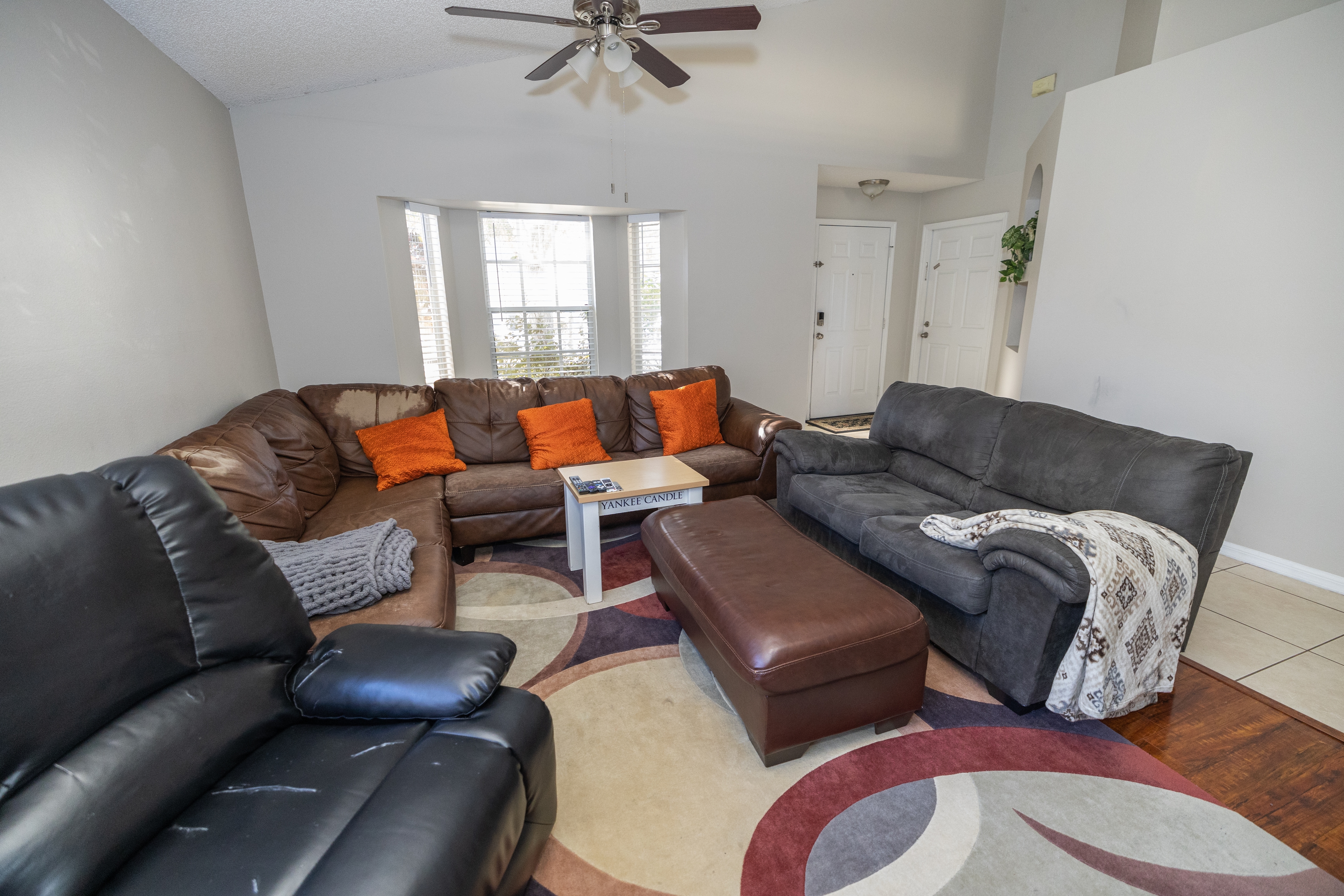Living room after Blue Bunny deep clean